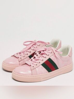 Authentic Gucci ACE Pink Sneakers Size 36.5